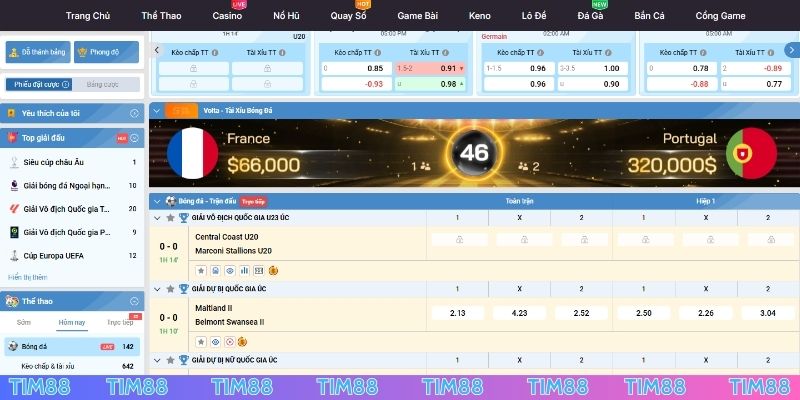 Tổng hợp các loại kèo nhà cái TIM88 cơ bản nhất